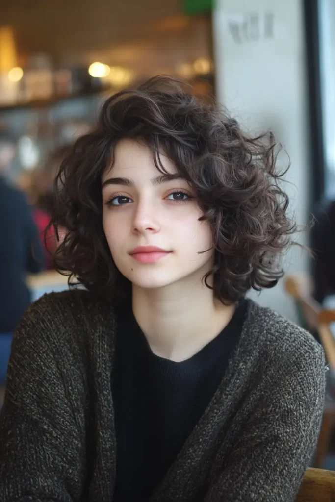 Shoulder-Length Cut with Curls