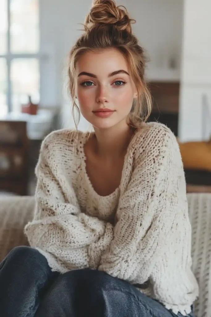 Messy High Bun