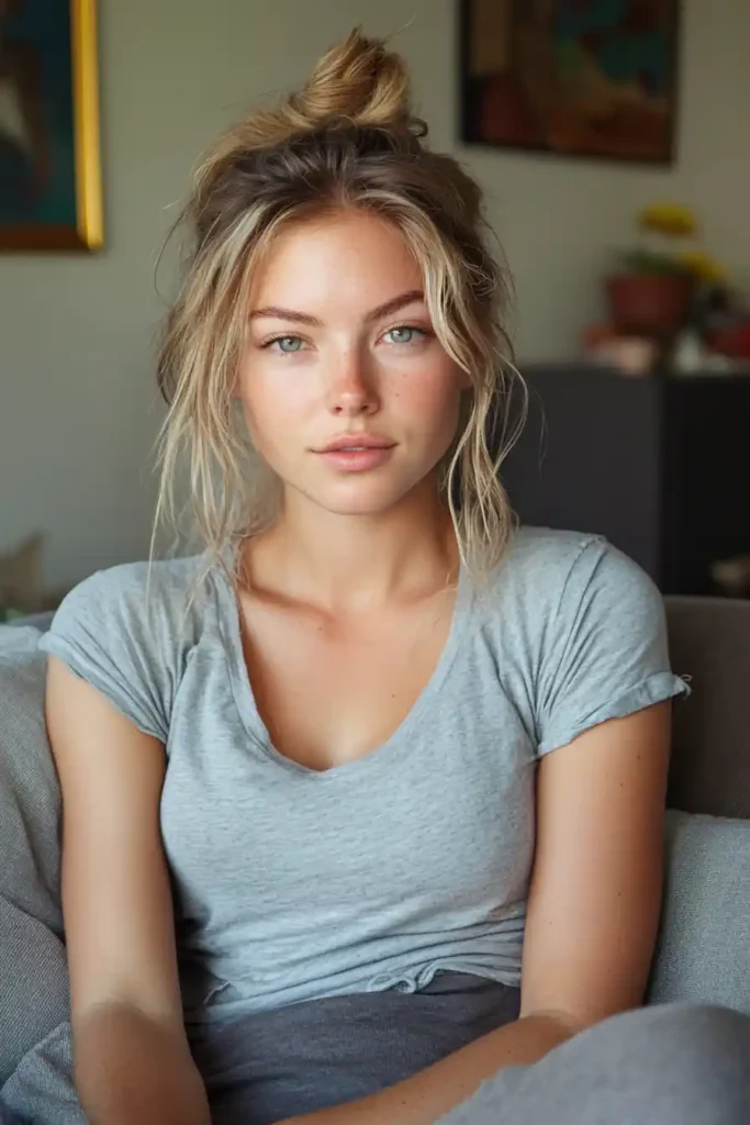 Messy High Bun