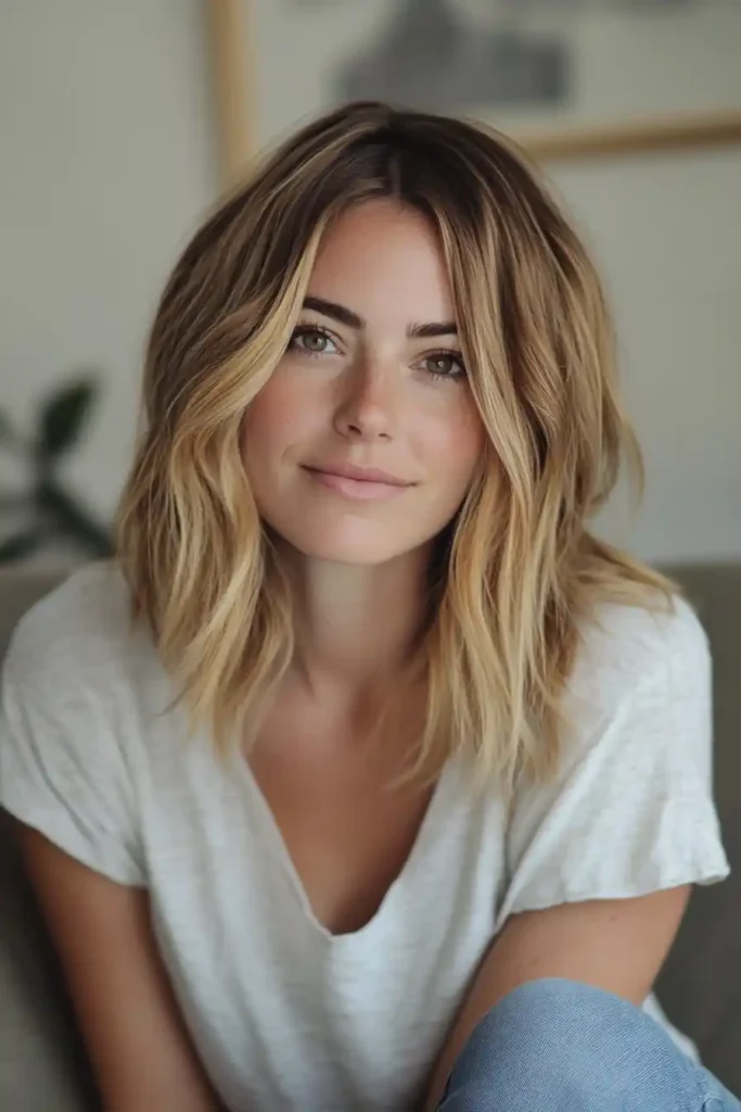 Dirty Blonde Highlights with Soft Waves