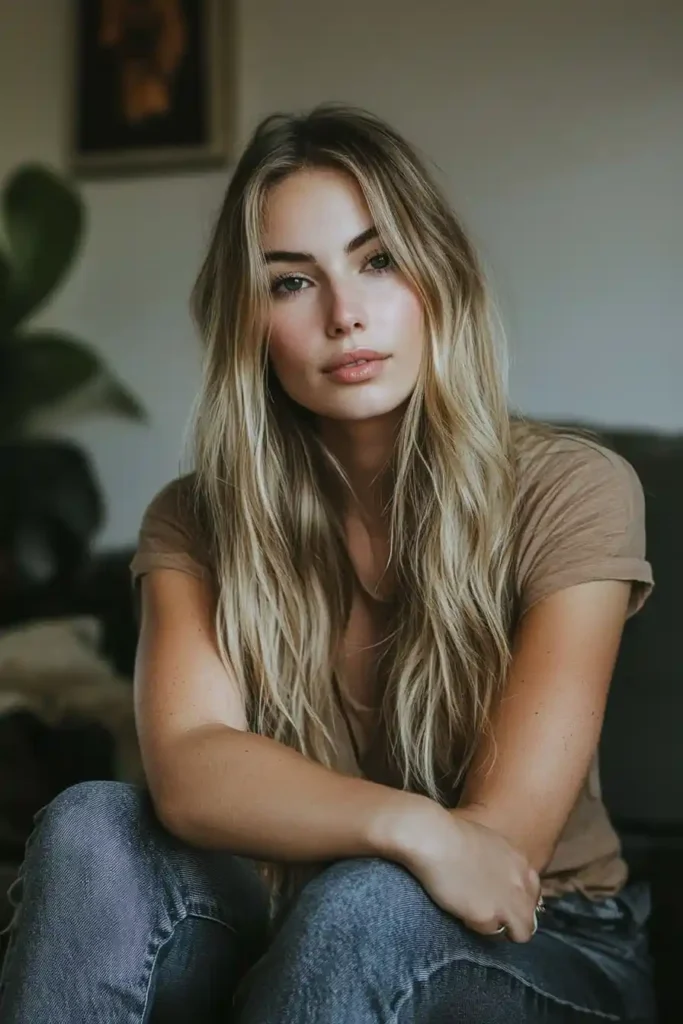 Dirty Blonde Highlights with Soft Waves